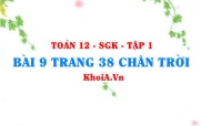 Bài 9 trang 38 Toán 12 Tập 1 Chân trời sáng tạo
